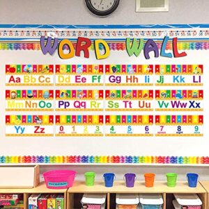 Alphabet Bulletin Board ABC Banner Number 0-9 Line Pre- k Alphabet for Wall Preschool Kindergarten Elementary Classroom Nursery Homeschool Decorations