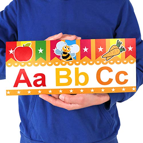 Alphabet Bulletin Board ABC Banner Number 0-9 Line Pre- k Alphabet for Wall Preschool Kindergarten Elementary Classroom Nursery Homeschool Decorations