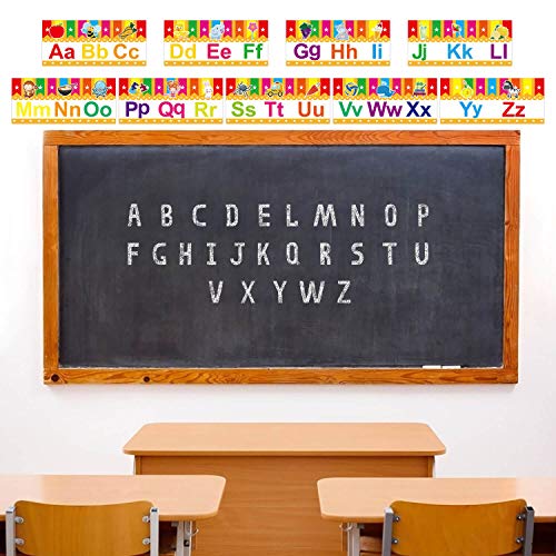 Alphabet Bulletin Board ABC Banner Number 0-9 Line Pre- k Alphabet for Wall Preschool Kindergarten Elementary Classroom Nursery Homeschool Decorations