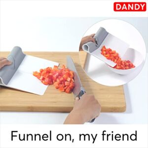 DANDY ScooperDuper™ Folding Bench Scraper for Baking / Dough Scraper / Food Scraper / Multi-Purpose Scooping Tool / Kitchen Gadget for Cutting Board and Chef’s Knife