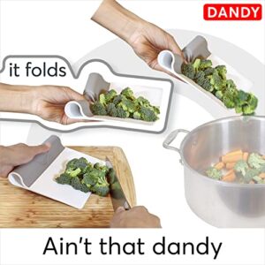 DANDY ScooperDuper™ Folding Bench Scraper for Baking / Dough Scraper / Food Scraper / Multi-Purpose Scooping Tool / Kitchen Gadget for Cutting Board and Chef’s Knife