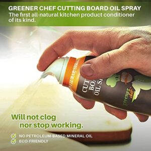 Extra Large Bamboo Cutting Board and Food Grade Oil Spray by Greener Chef