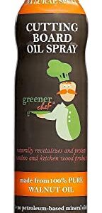 Extra Large Bamboo Cutting Board and Food Grade Oil Spray by Greener Chef
