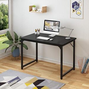 WUGO Computer Desk 31.5" Home Office Writing Desk for Small Spaces,Modern Simple Style Table for Work Study Gaming,Workstation,Black