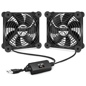 ipower silent dual 120mm usb fan with speed controller for indoor plant stand shelf ventilation circulate air