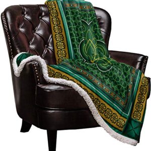 T&H XHome Sherpa Fleece Throw Blanket Cozy Soft Warm Bed Blankets,St. Patrick's Day Traditional Shamrock Irish Fuzzy Plush Microfiber Lightweight Blankets All Season for Couch Sofa 40x50IN