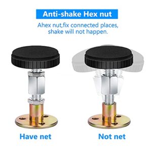 Adjustable Threaded Bed Frame Anti-Shake Tool for Bed, Headboard Stoppers Fixer, Headboard Stoppers，Easy Install (30-68mm,4 Pack)