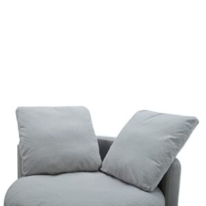 Amazon Brand – Stone & Beam Alende Deep Swivel Living Room Accent Chair, 46''W, Light Grey