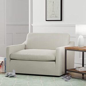 Amazon Brand – Stone & Beam Rustin Contemporary Deep-Seated Living Room Accent Chair, 48"W, Cream