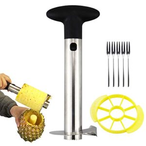 vanleonet pineapple slicer corer, [upgraded] 304 stainless steel pineapple cutter pineapple corer slicer tool for home and kitchen