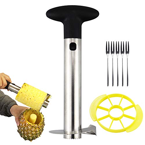 Vanleonet Pineapple slicer Corer, [Upgraded] 304 Stainless Steel Pineapple Cutter pineapple corer slicer tool for home and kitchen