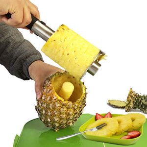 Vanleonet Pineapple slicer Corer, [Upgraded] 304 Stainless Steel Pineapple Cutter pineapple corer slicer tool for home and kitchen