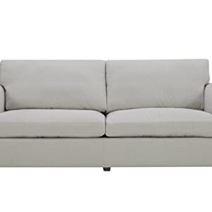Amazon Brand – Stone & Beam Balkan Contemporary Rolled-Arm Sofa Couch, 91"W, Chalk