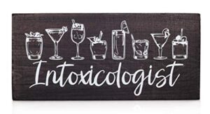 intoxicologist- bar decor - funny bar signs and accessories for man cave decor or home wall art