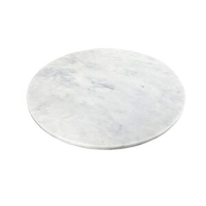 bustledust 100% natural marble pastry board for food, tea, coffee, breakfast, snacks, cheese, appetizers - use in kitchen, bathroom, office - natural marble (gray white,glossy surface)