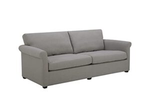 amazon brand – stone & beam balkan contemporary rolled-arm sofa couch, 91"w, light grey