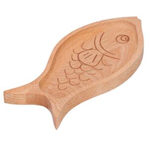 agatige serving trays and platters, fish‑shaped wooden serving plate board for fish dish, fruit dessert sushi cheese snack, 25 x 12 x 2cm