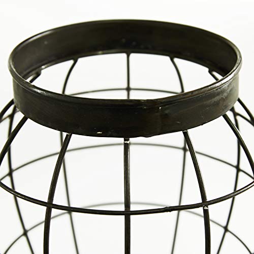 Deco 79 Metal Amphora Decorative Jars, Set of 2 12", 15"H, Black