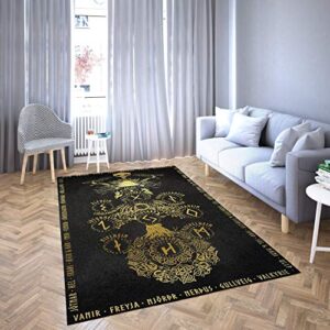 norse mythology viking carpet living room area rug (x-large)