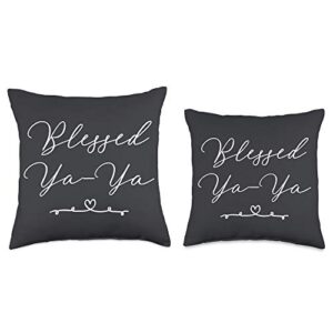 Ya-Ya Gifts Blessed Ya Throw Pillow, 18x18, Multicolor