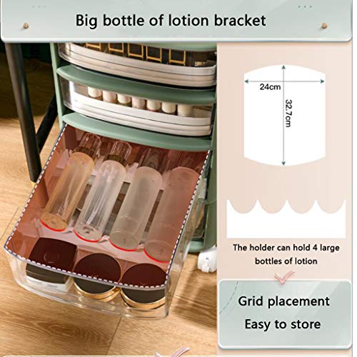 Cart Storage Organizer with Universal Wheels, Transparent Detachable Storage Rack on Wheels, 3 / 4 / 5 / 6 / 7 Drawers Plastic Storage Unit for Bedroom / Kitchen/Study / Living Room / Office