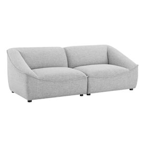 modway comprise sectional, light gray