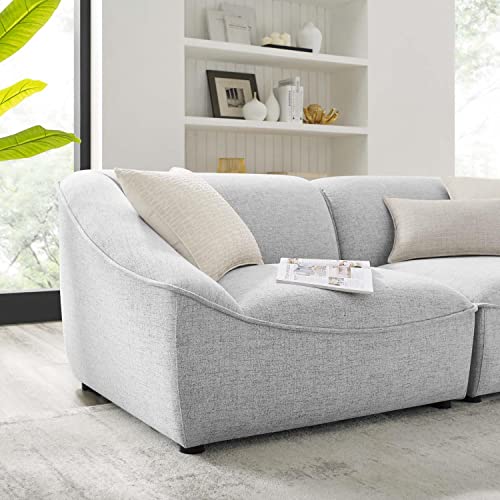 Modway Comprise Sectional, Light Gray