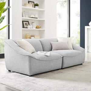 Modway Comprise Sectional, Light Gray