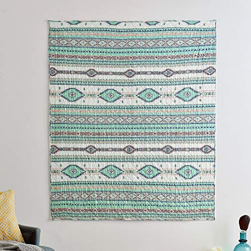 Barefoot Bungalow Phoenix Throw Blanket, 50 x 60-inch, Turquoise