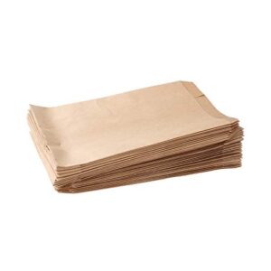 Z ZICOME 5"x8" 100 Pcs Flat Brown Paper Bags Plain kraft Paper Gift Bags for Wedding Favors, Candy Buffets, Crafting Merchandise Business