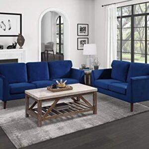 Lexicon Tipton Living Room Loveseat, Blue