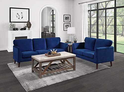 Lexicon Tipton Living Room Loveseat, Blue