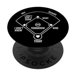 who's on first funny baseball positions names dark popsockets swappable popgrip