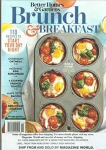better homes & garden magazine, brunch & breakfast issue, 2020