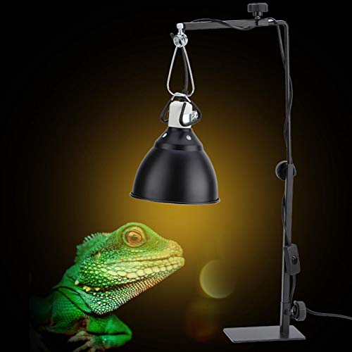 Heavy Duty Adjustable Floor Heat Lamp Stand, Easy Installation Move Adjustable Reptiles Floor Lamp Stand Beard Dragons for Amphibians Pet Reptiles Tortoise Centipede Spider