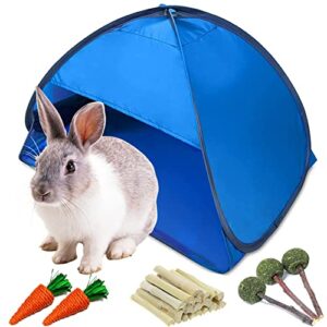 hamiledyi rabbit tent house bunny teepee bed portable small animals hideaway folding shelter hideout hut pop up pet camping tents for ferret chinchilla guinea pig cat puppy
