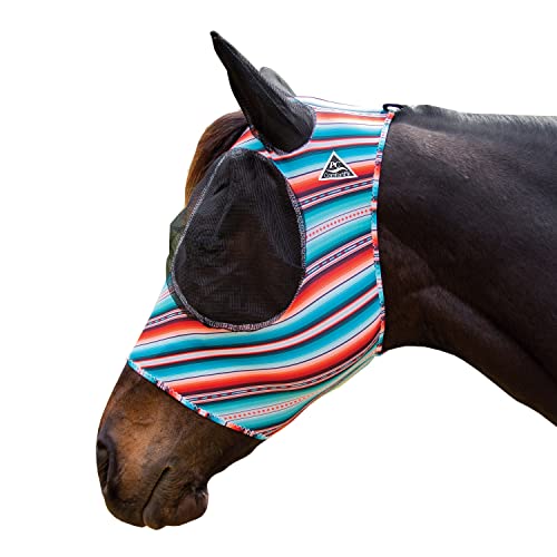 Professional's Choice Comfort-Fit Horse Fly Mask - Santiago Pattern - Maximum Protection and Comfort for Your Horse