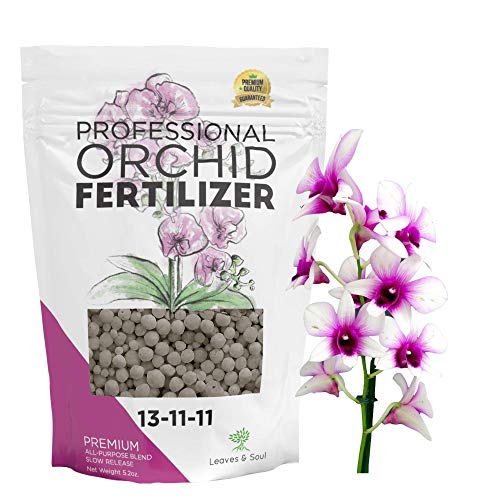 Leaves and Soul Orchid Fertilizer Pellets |13-11-11 Slow Release Pellets for Seedlings and Mature Plants | Multi-Purpose Blend & Gardening Supplies, No Fillers | 5.2 oz Resealable Packaging