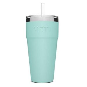 YETI Rambler 26 oz Straw Cup, Vacuum Insulated, Stainless Steel with Straw Lid, Seafoam