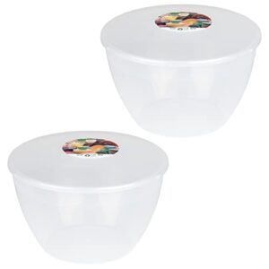 just pudding basins 3 pint plastic pudding basin and lid clear 2 pack 3pt steam dessert bowls