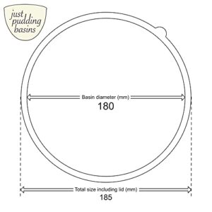 Just Pudding Basins 3 Pint Plastic Pudding Basin and Lid Clear 2 Pack 3pt Steam Dessert Bowls