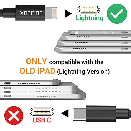 Cubilux Lightning to 3.5mm TRS Microphone Adapter with Headphone Jack Compatible with iPhone 14 Pro Max 14 Plus/13/12/11/SE 2/Xr/Xs Max/8/7, 1/8” Audio & MIC Splitter for Old iPad (Lightning Version)