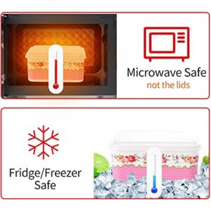 Food Containers Set of 4 with Lids Leakproof PP BPA-Free Microwaveable Food Storage Premium Heavy-Duty Quality, Freezer & Dishwasher Safe (68, 43, 24 and 10 oz.)