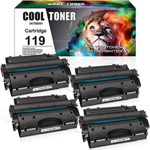 cool toner compatible toner cartridge replacement for canon 119 119ii toner for canon imageclass mf6160dw mf414dw mf5950dw mf5880dn mf5850dn mf416dw lbp253dw lbp6300dn mf5960dn printer (black, 4-pack)