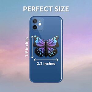 SRLC Cute Butterfly Phone Grip Socket: Phone Holder and Collapsible Stand Grip,Popping Out for Phone,Compatible with All Smartphones and Cases (Lavender Butterfly)