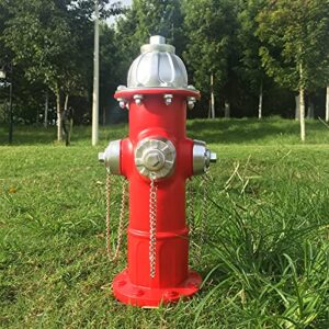 ylsmile fake fire hydrant for dogs to peed on, dog fire hydrant pee post, 14.5" backyard decor outdoor statues firefighter gifts for men (14.5")