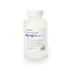mckesson sterile water, usp, single patient use, not for injection, 250 ml, 24 count