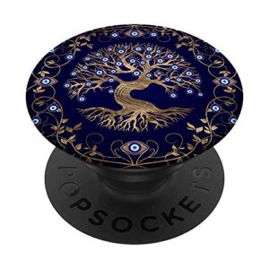 tree of life evil eye ornament popsockets popgrip: swappable grip for phones & tablets