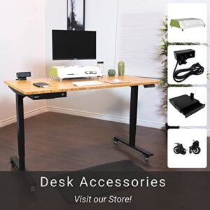 Standing Desk Bamboo top 72x30, Electric. Adjustable Height Large Stand up Motorized Ergonomic Raised Computer Desk for Home Office