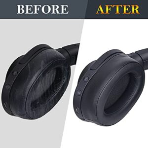 SOULWIT Ear Pads Cushions Replacement, Earpads Compatible with Sony WH-H900N (h.Ear on 2 Wireless) & MDR 100ABN (h.Ear on Wireless) Noise Canceling Over-Ear Headphones - Black